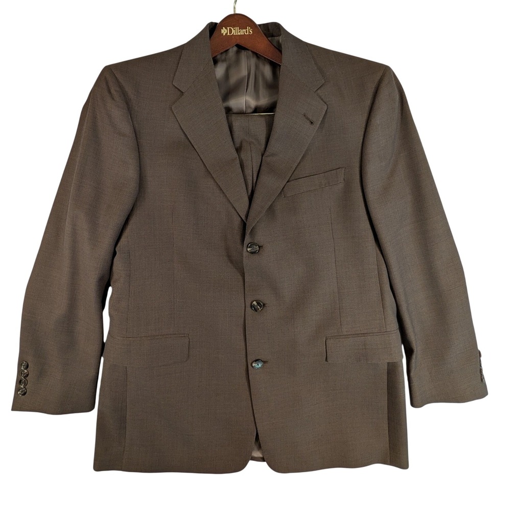 Hart Schaffner Marx Brown Wool 3-Button Suit Jacket Blazer 42R Westport
36x29.5